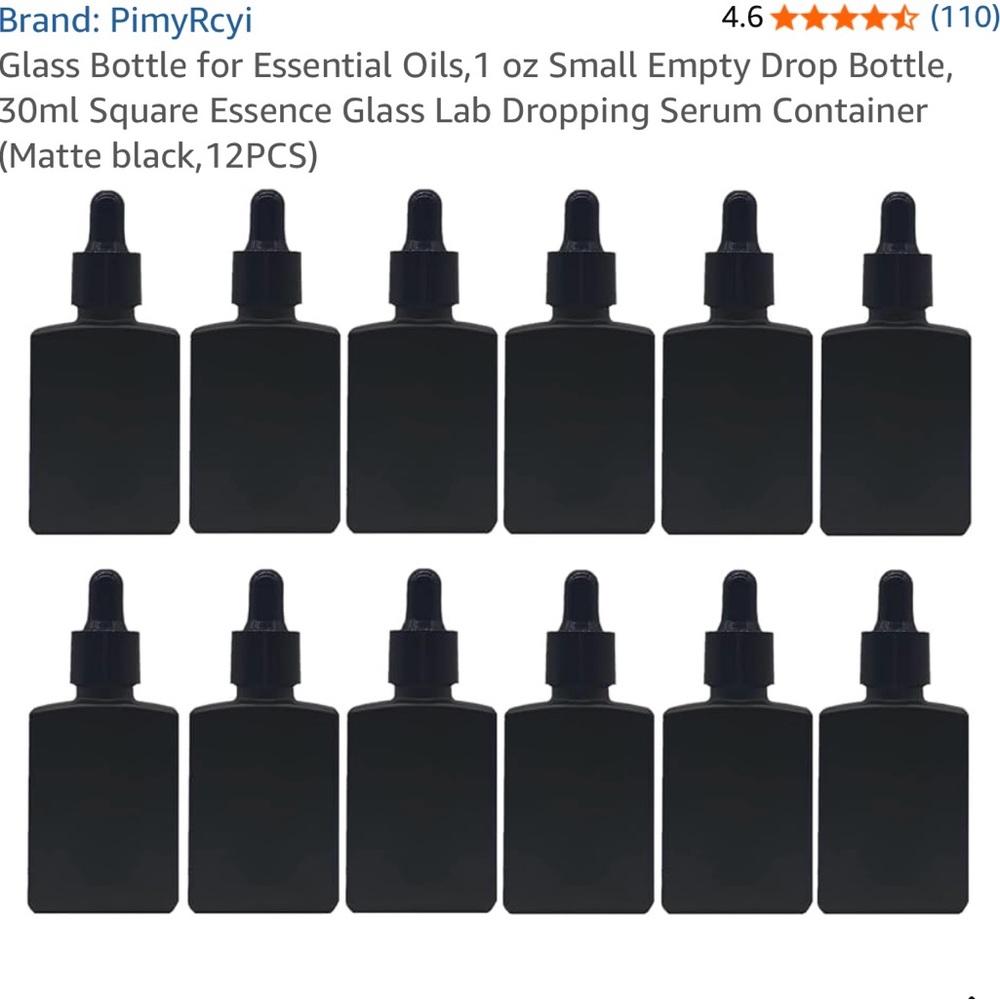 NEW Dropper Bottles - 12 Pack Glass for essential oils and beauty serums